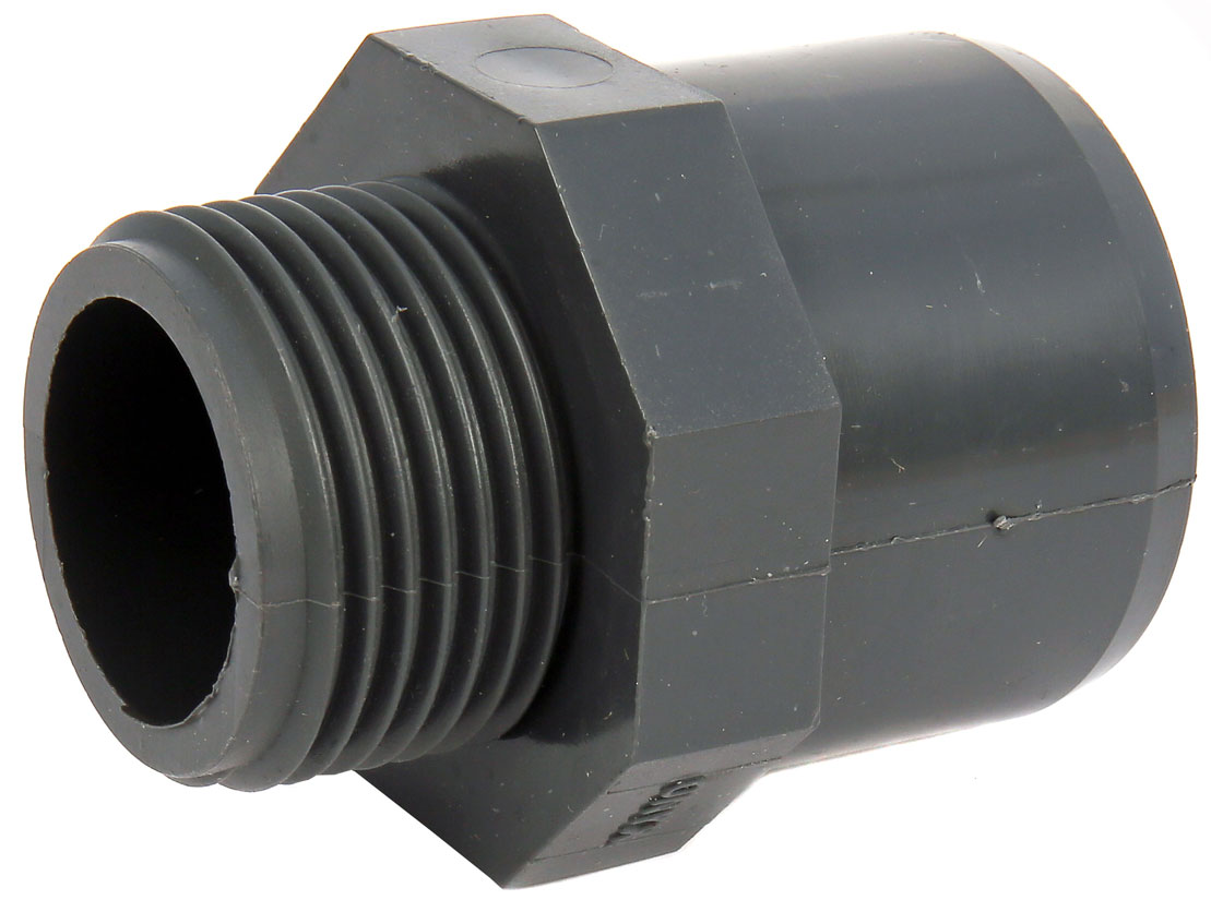 Product code: AD32. Male Threaded Adaptor. Available in ABS or PVC.