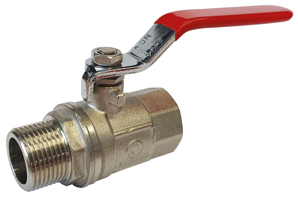 4" Red Lever sizes 1/4" Brass Ball Valves NPT Screwed Ends 