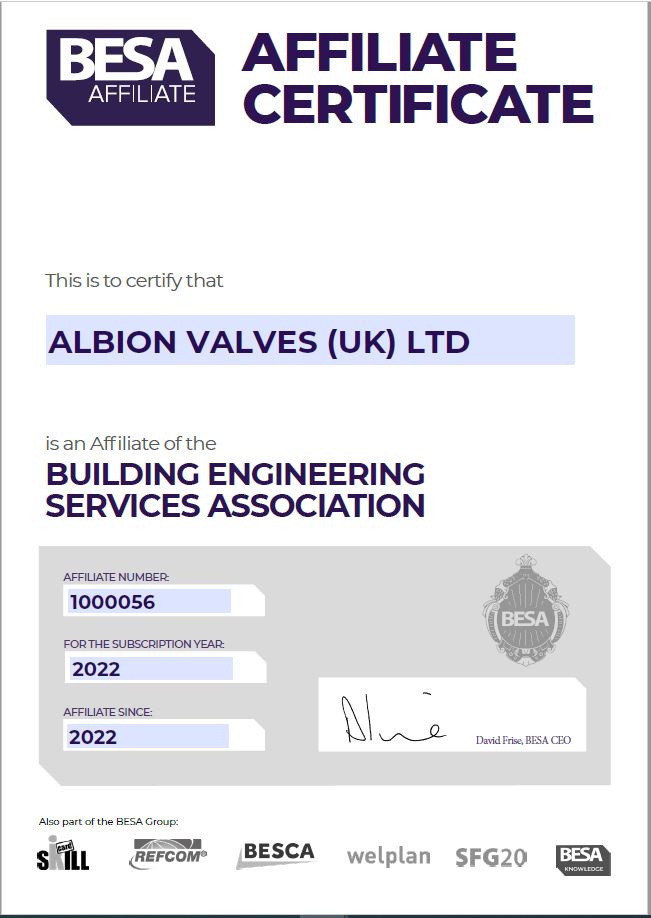 BESA Certificate