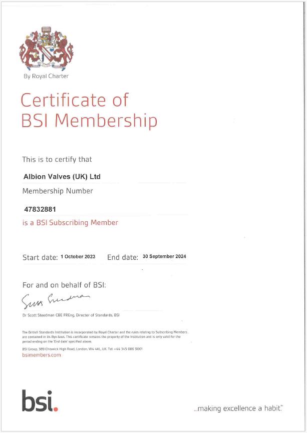 BSI Certificate